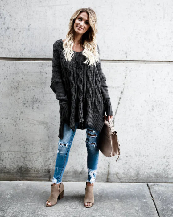 ETHEREAL Sweater Dress with Long Sleeves