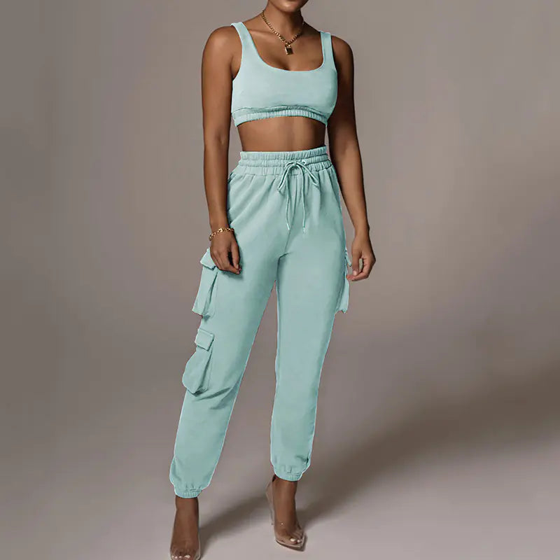 ETHEREAL Crop Top and Pants Set