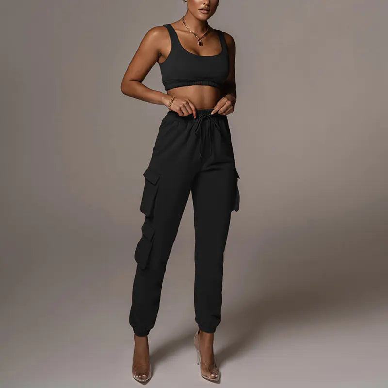ETHEREAL Crop Top and Pants Set