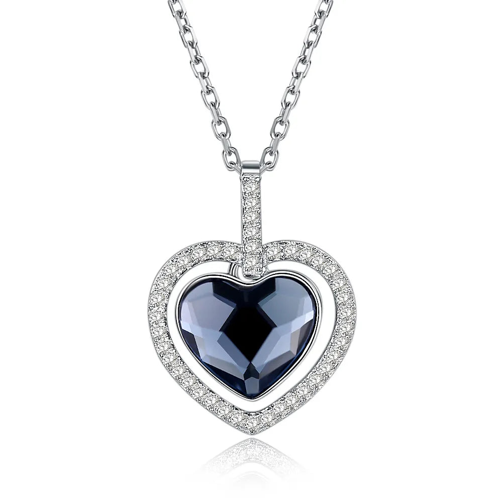 ETHEREAL Crystal Diamond Heart Necklace