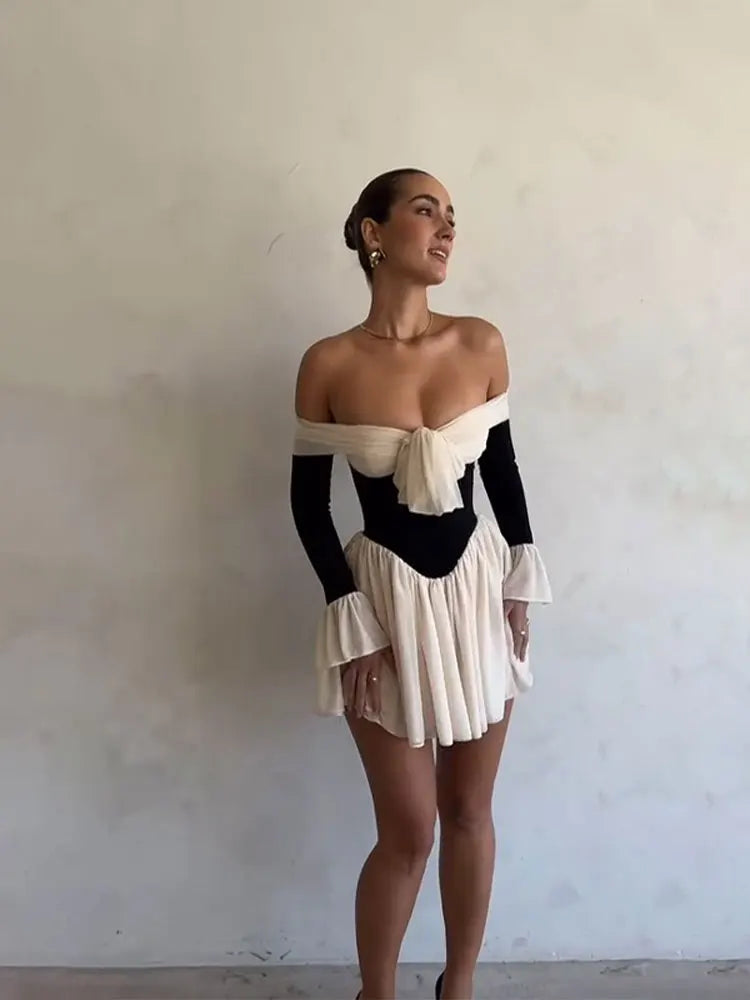 ETHEREAL Shoulder Mini Dress