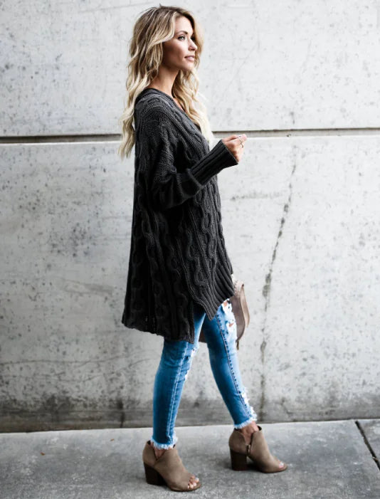 ETHEREAL Sweater Dress with Long Sleeves
