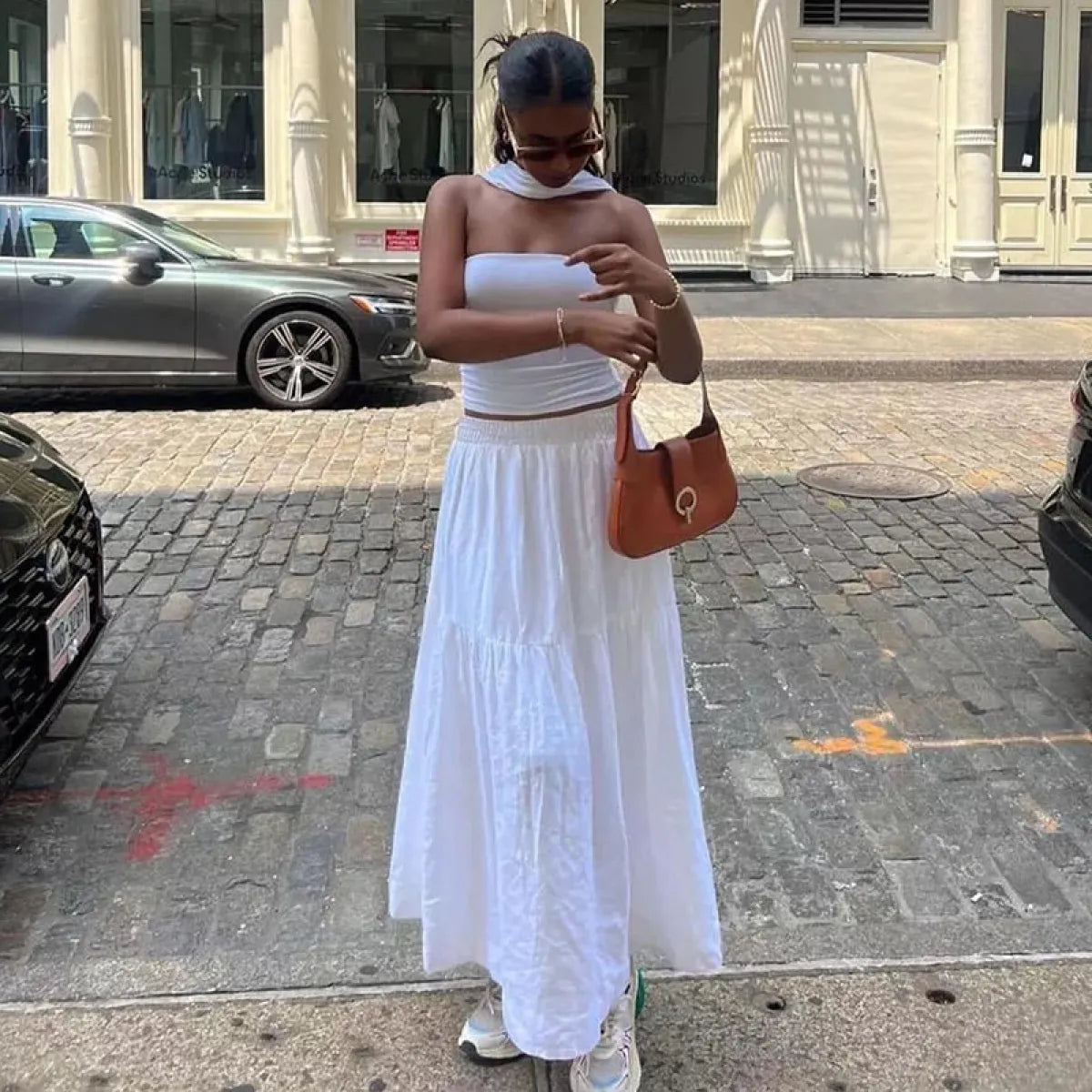 ETHEREAL Backless Satin Crop Tops