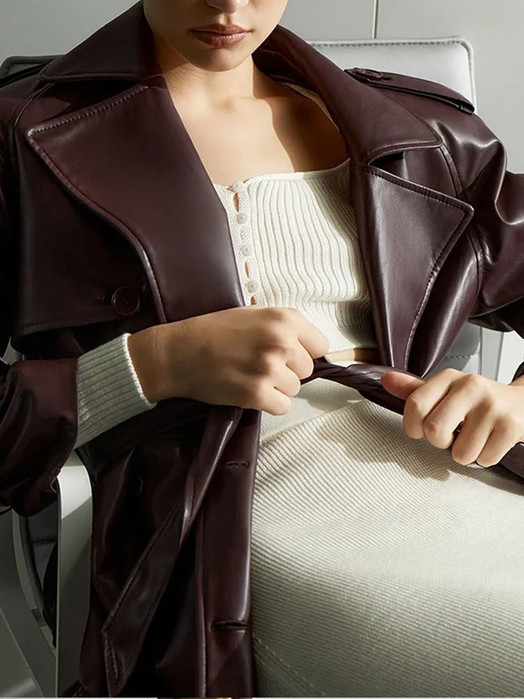 ETHEREAL Winter Leather Coat