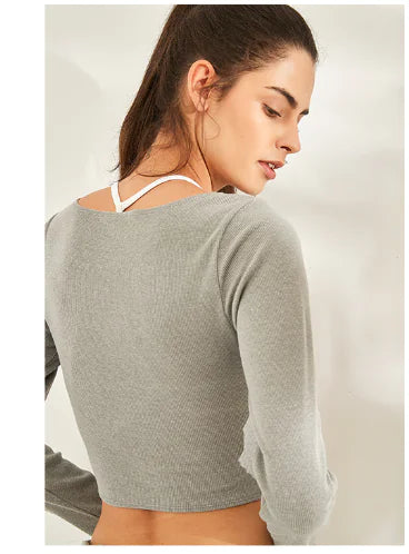 ETHEREAL V-Neck Cross Tie Short T-Shirt Top