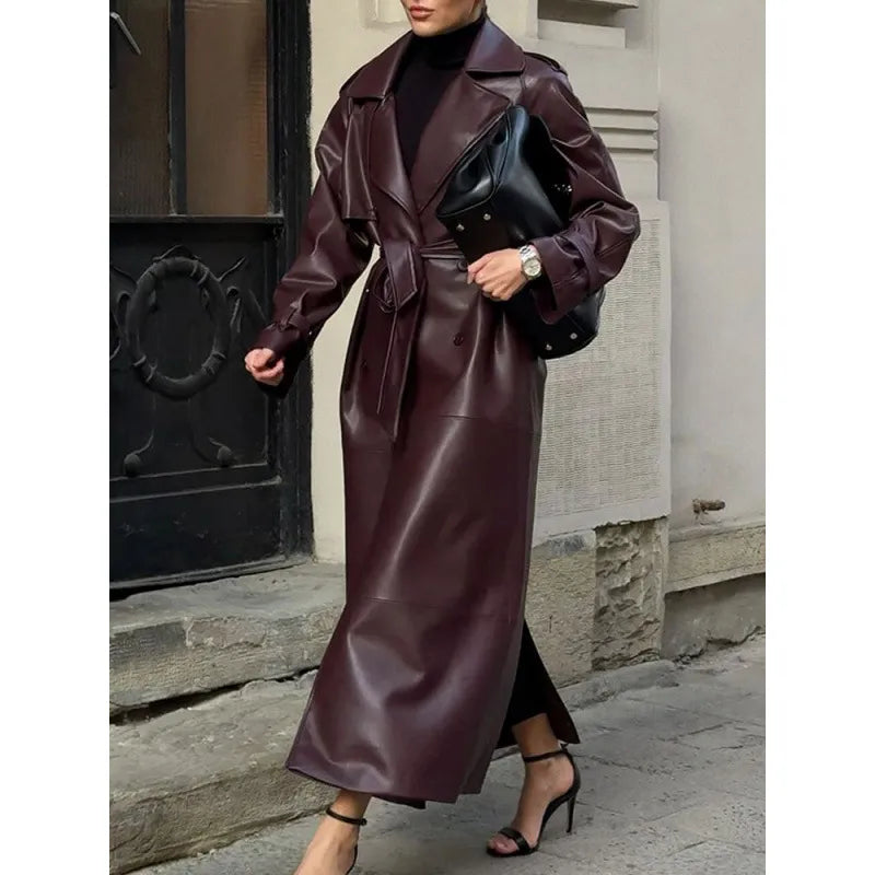 ETHEREAL Winter Leather Coat