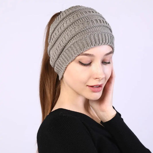 ETHEREAL Winter Ponytail Beanies